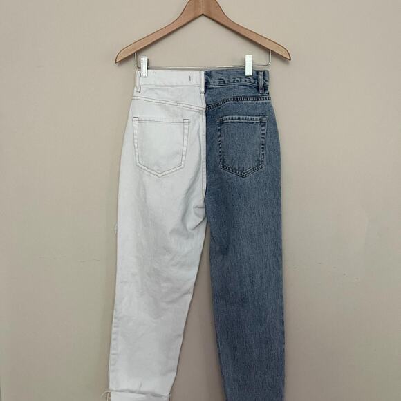 Pacsun Women's two toned ripped high rise straight jeans size 26 - Picture 4 of 5